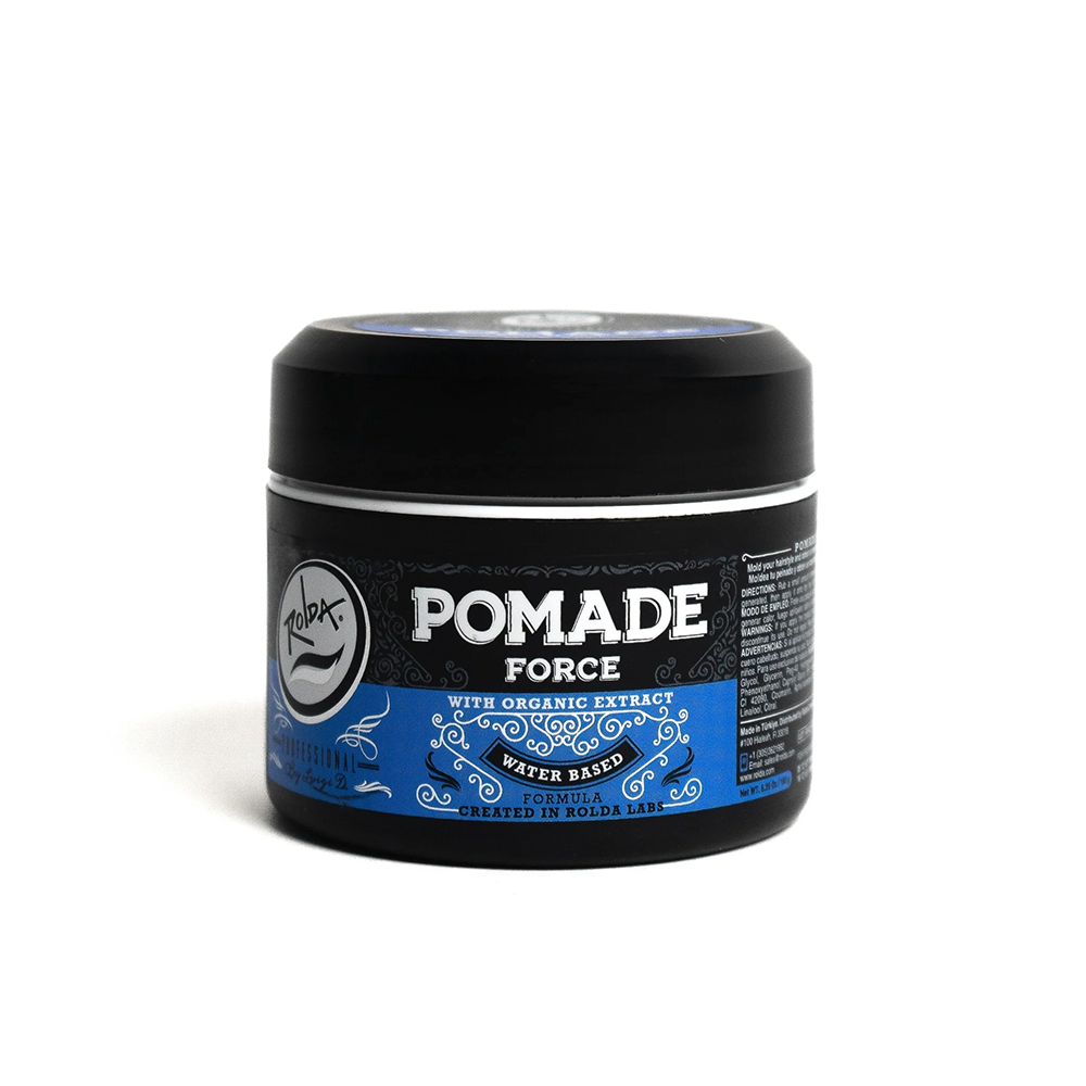 Rolda - Force Hair Pomade | Water Based Formula, Medium Hold, Medium Shine, Washes Out Easily, All Day Hold, Flake-free