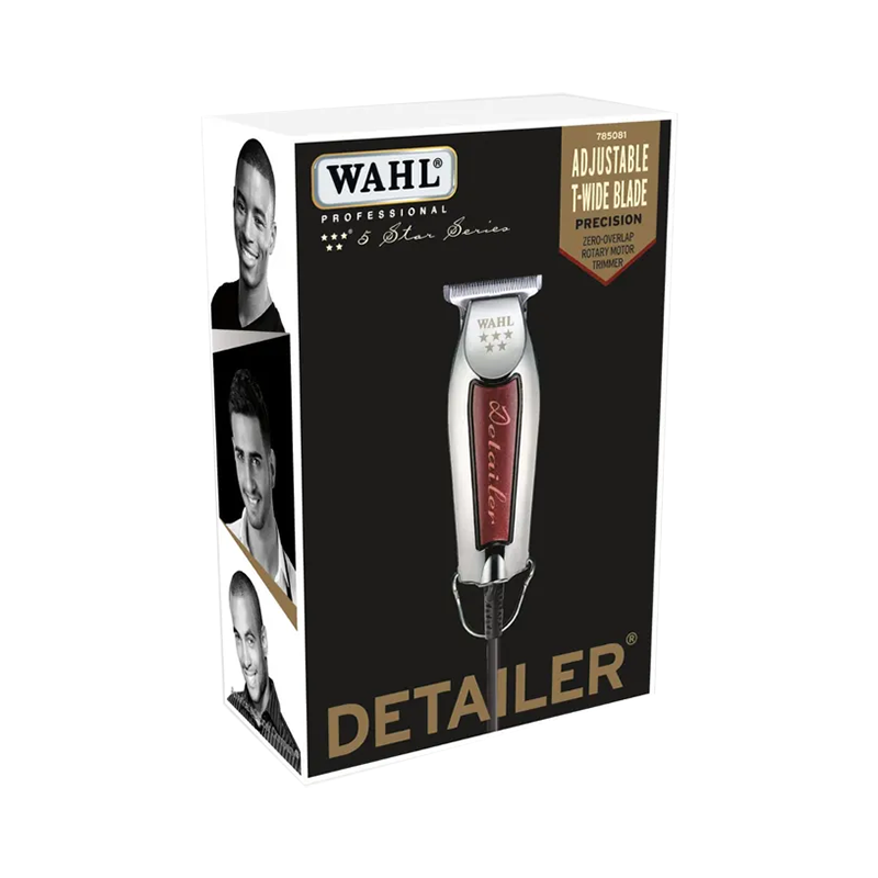 Wahl - Detailer Trimmer Adjustable T-Blade, 3 Trimming Guides